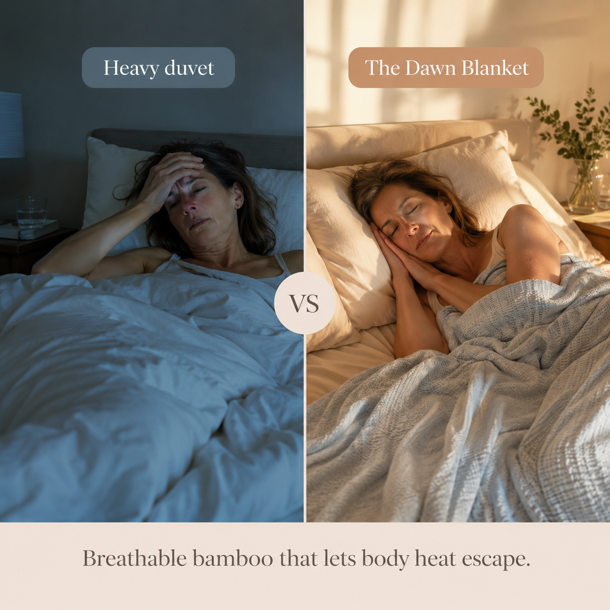 Breathable Pure Bamboo Cooling Blanket