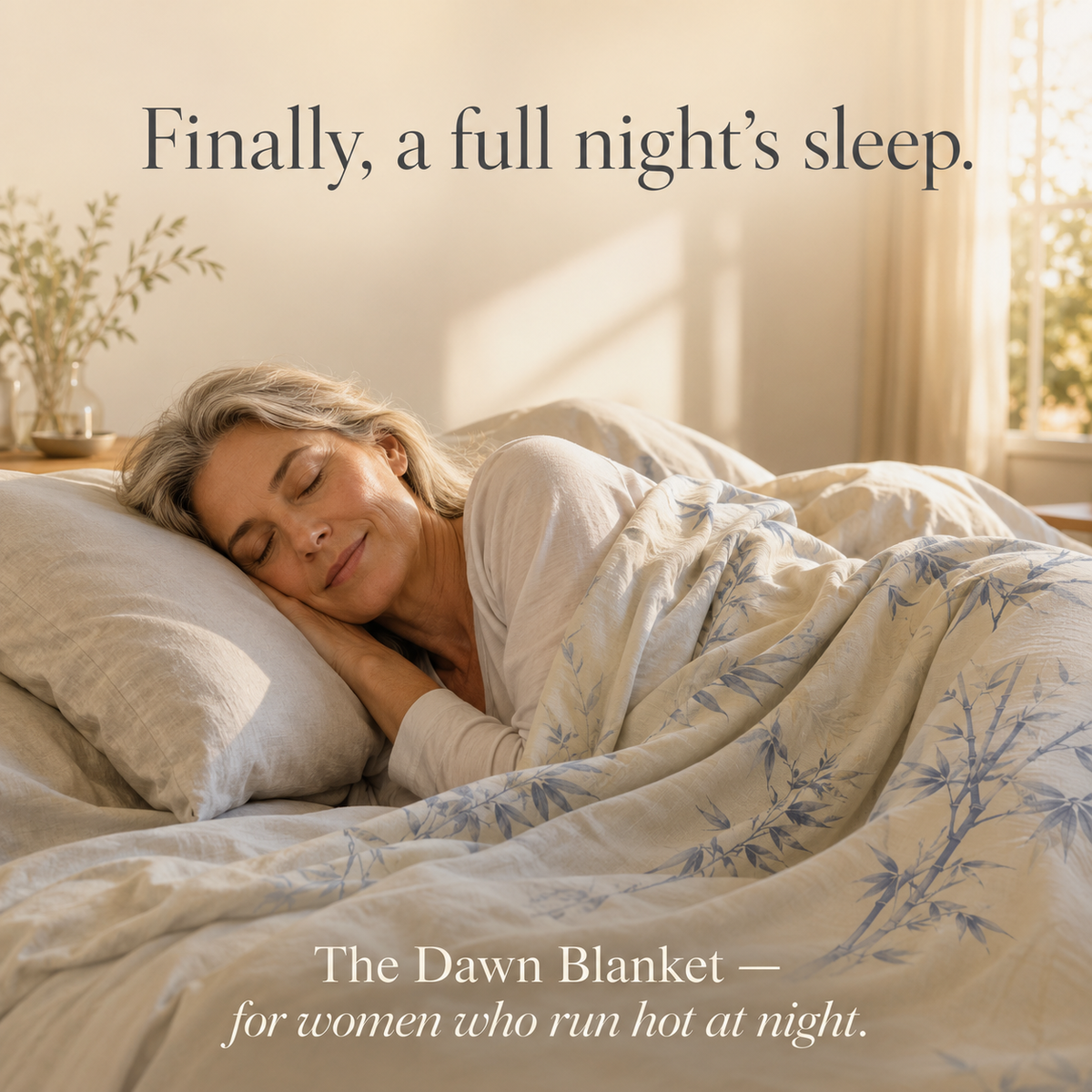 Breathable Pure Bamboo Cooling Blanket